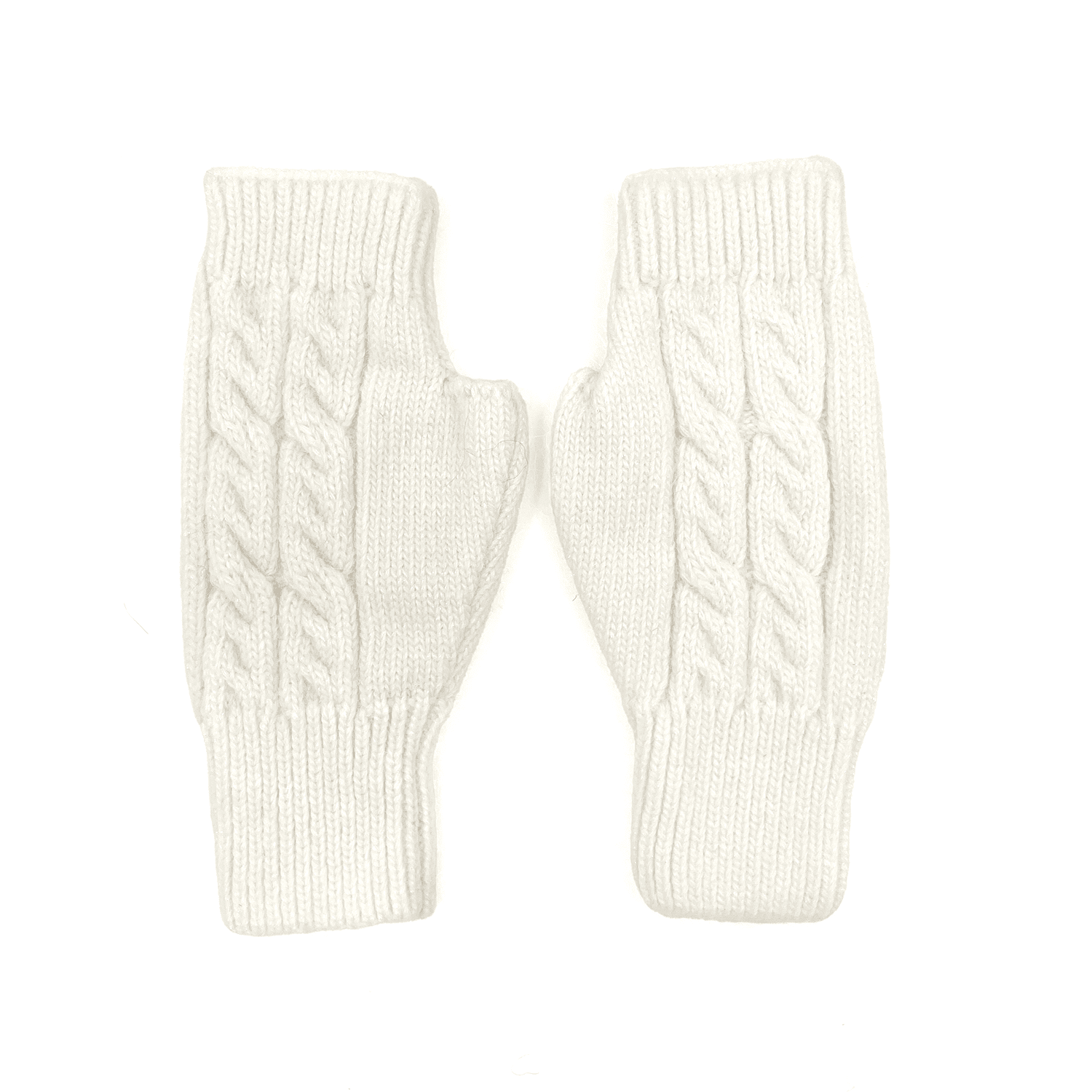  Diana & Co - Mănuși fără degete cu fir strălucitor - alb