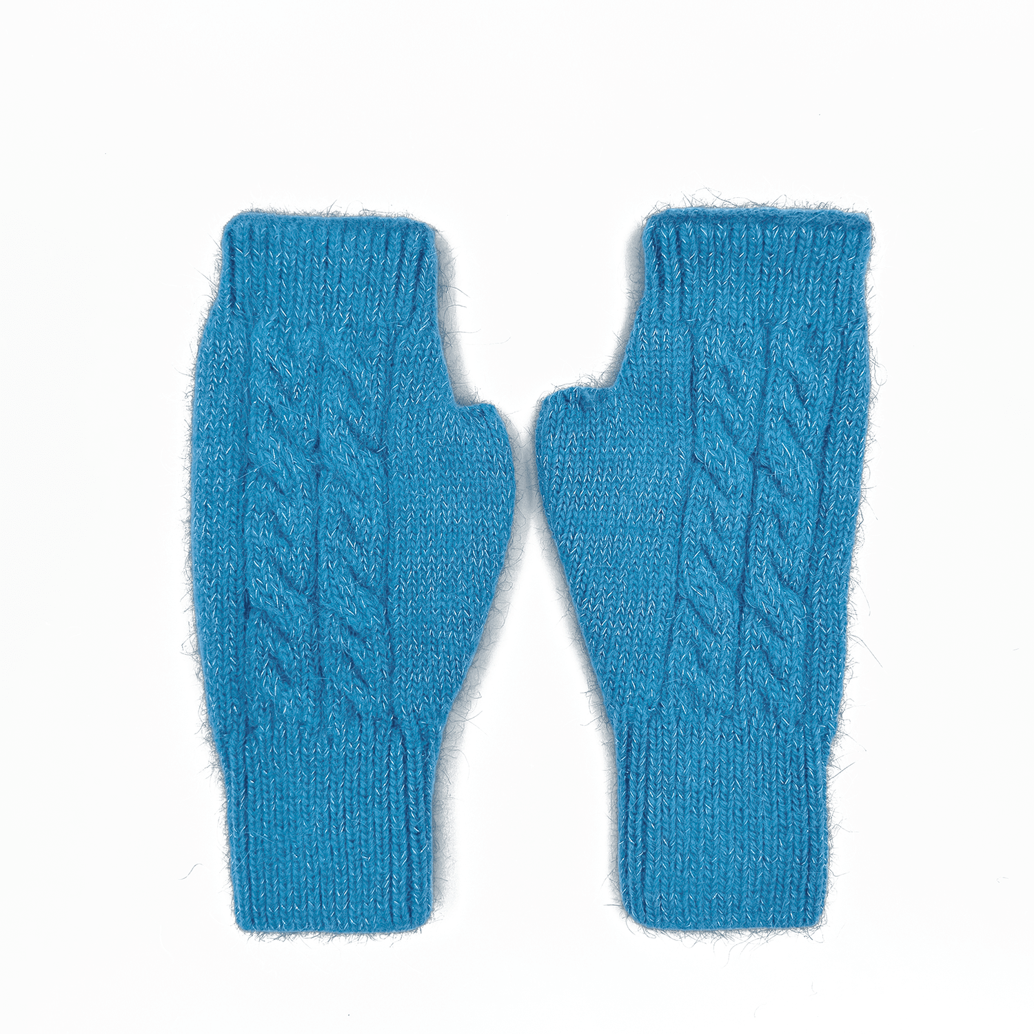  Diana & Co - Mănuși fără degete cu fir strălucitor - albastru