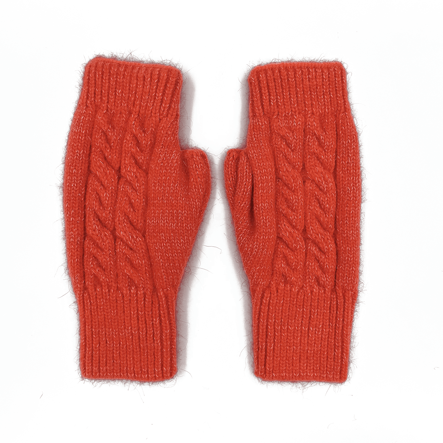  Diana & Co - Mănuși fără degete cu fir strălucitor - portocaliu