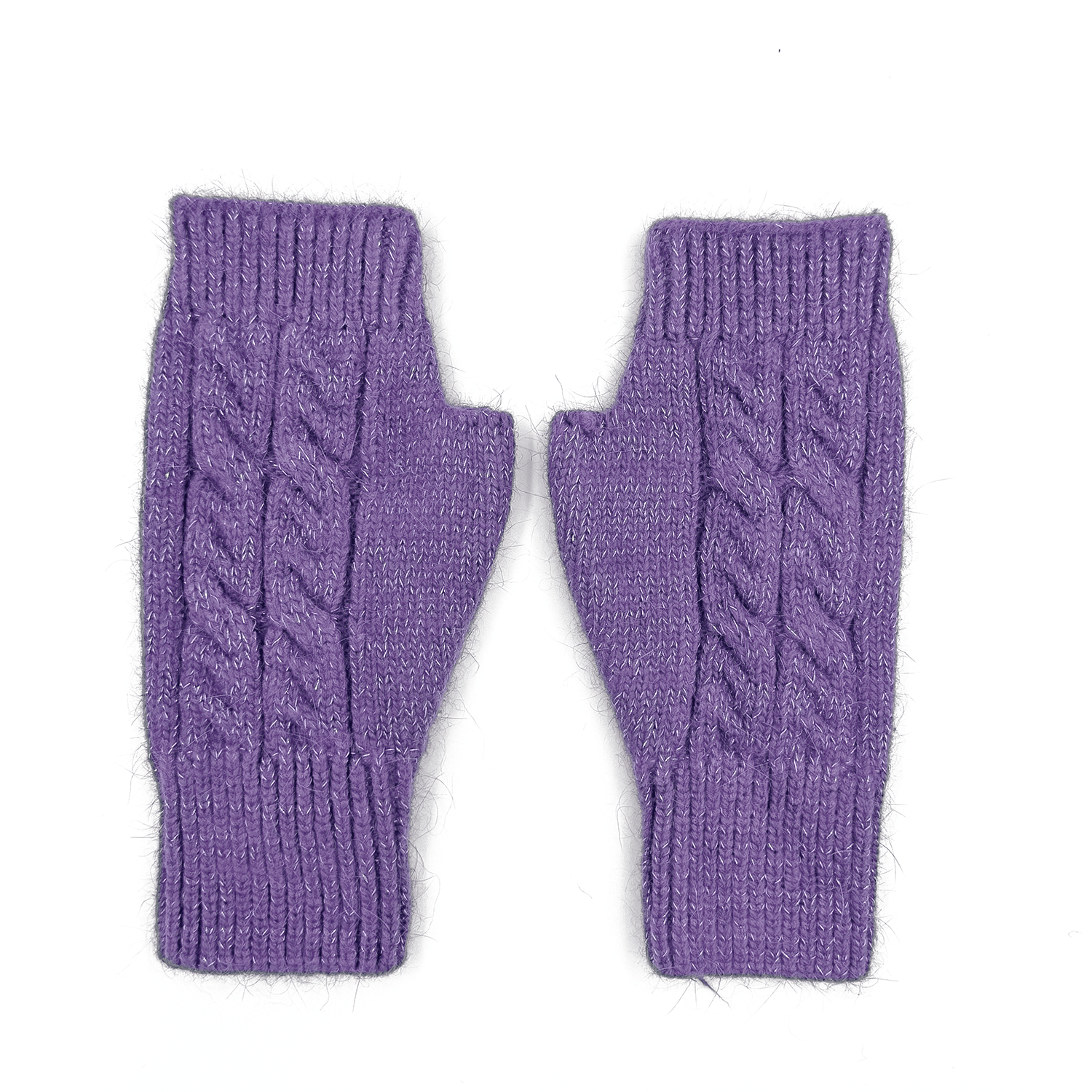  Diana & Co - Mănuși fără degete cu fir strălucitor - mov