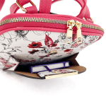 2 în 1 - Rucsac și geantă cu imprimeu floral Nola - roz