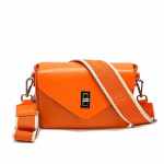 Чанта за през рамо от естествена кожа Norina - portocaliu
