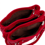  Geantă de damă cu 3 compartimente și multe buzunare - roșu