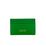 Suport pentru carduri din piele naturală - verde