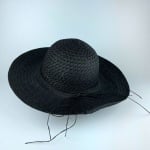 Pălărie de paie de efect - negru