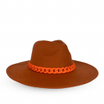 Pălărie de damă "Fedora" - Portocaliu