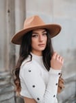 Pălărie de damă "Fedora" - maro